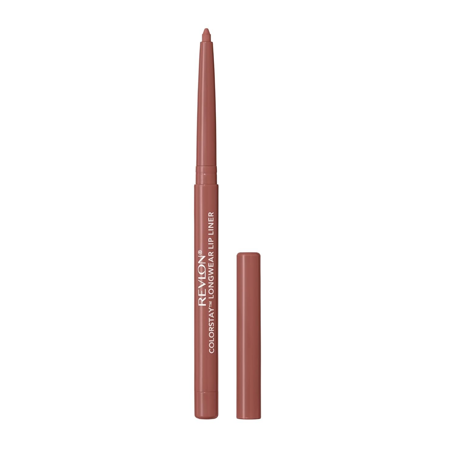 Revlon Colorstay Lip Liner Makeup with Built-in-Sharpener, Longwear Rich Medium Brown-Nude Shade, Smooth Application, 630 Nude, 0.01 oz