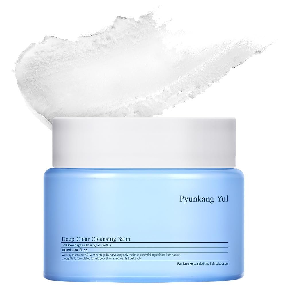 Pyunkang Yul PKY Deep Clear Cleansing Balm, All in One Facial Cleanser for Heavy Makeup Removal, Moisturized Finish with Plant Based Oil, Korean Skincare (3.38 Fl.Oz, 100ml)