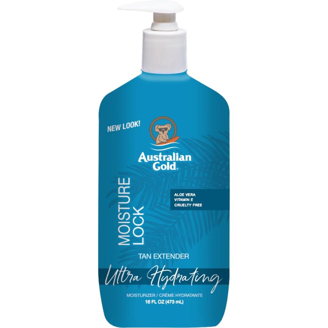 Australian Gold Moist Lock Tan Extender 16 Ounce Pump (Pack of 2)