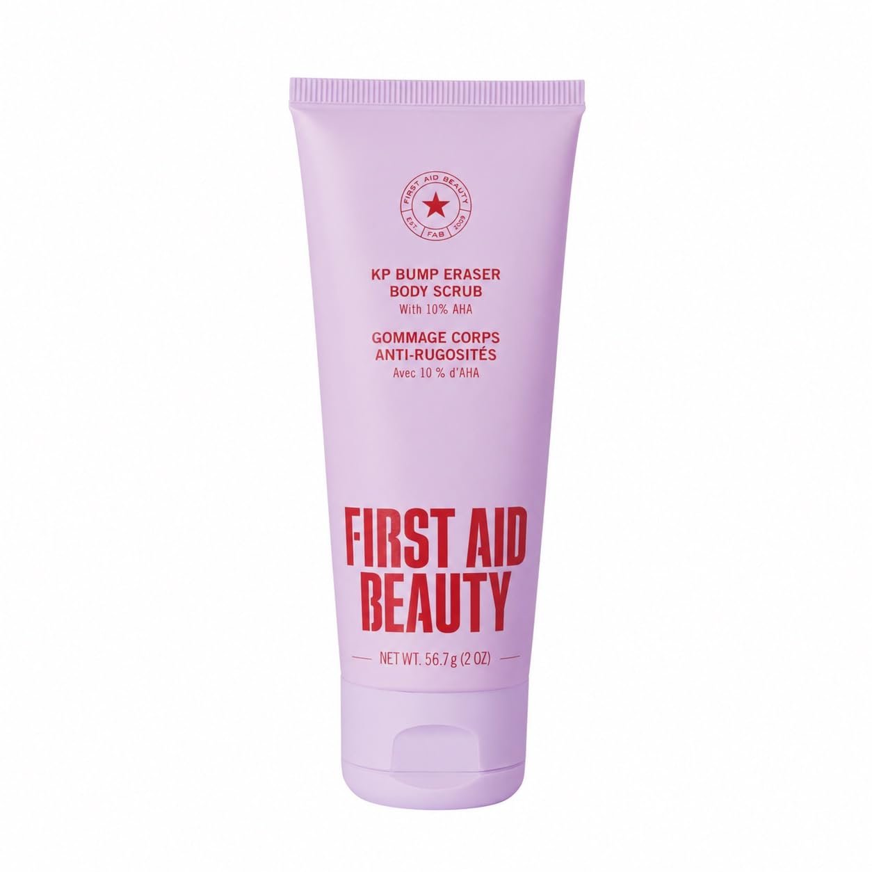 First Aid Beauty KP Bump Eraser Body Scrub with 10% AHA – Dermatologist-Tested Keratosis Pilaris Exfoliator – Support for Rough Bumps, Uneven Skin Texture & Strawberry Skin – Sensitive Skin