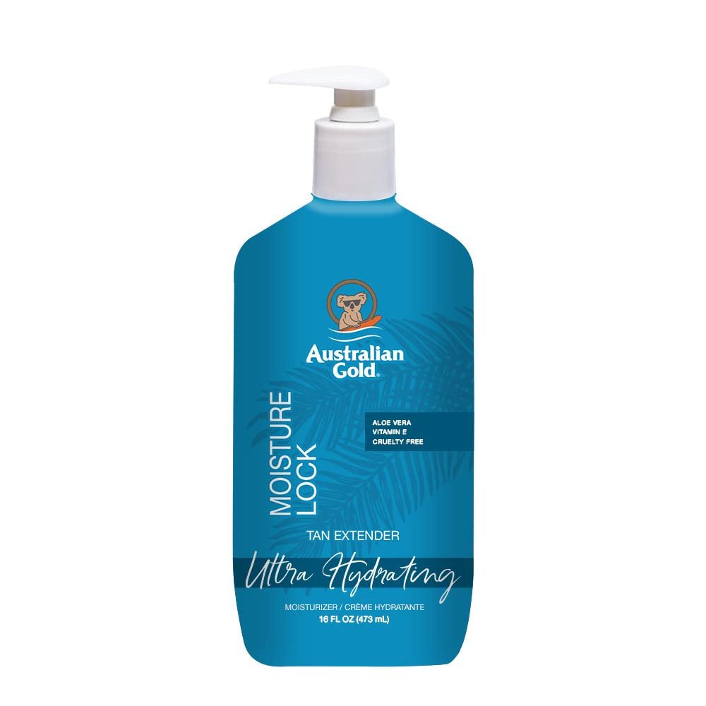 Australian Gold Moisturer Lock Tan Extender Lotion, Enriched with Vitamin E, Aloe Vera, 16 Fl Oz