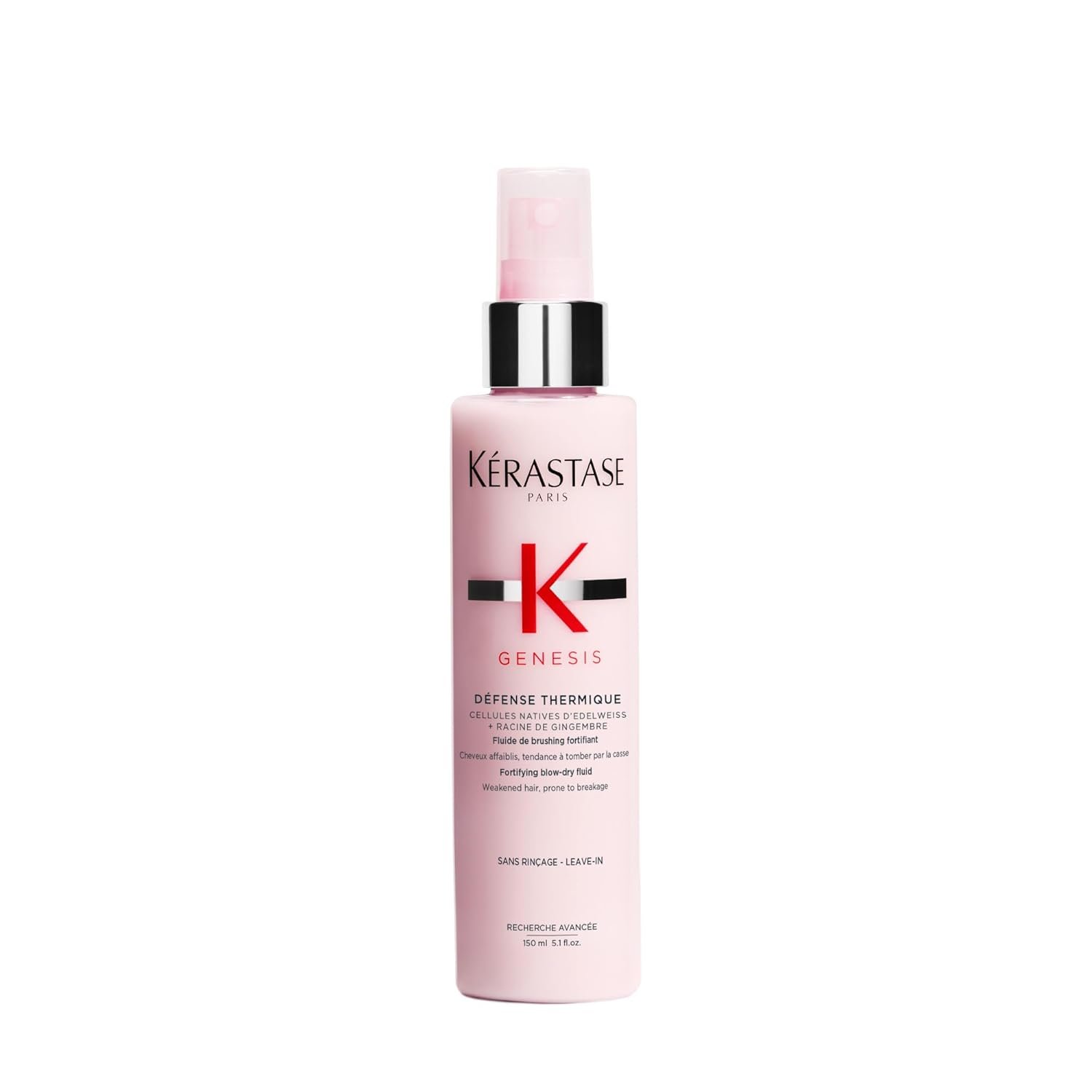 Kerastase Genesis Thermique Blow Dry Primer, Heat Protectant for Weak or Damaged Hair, Anti-Breakage, Detangles and Hydrates without Frizz, Sulfate Free and Defense Thermique, 5.1 Fl Oz