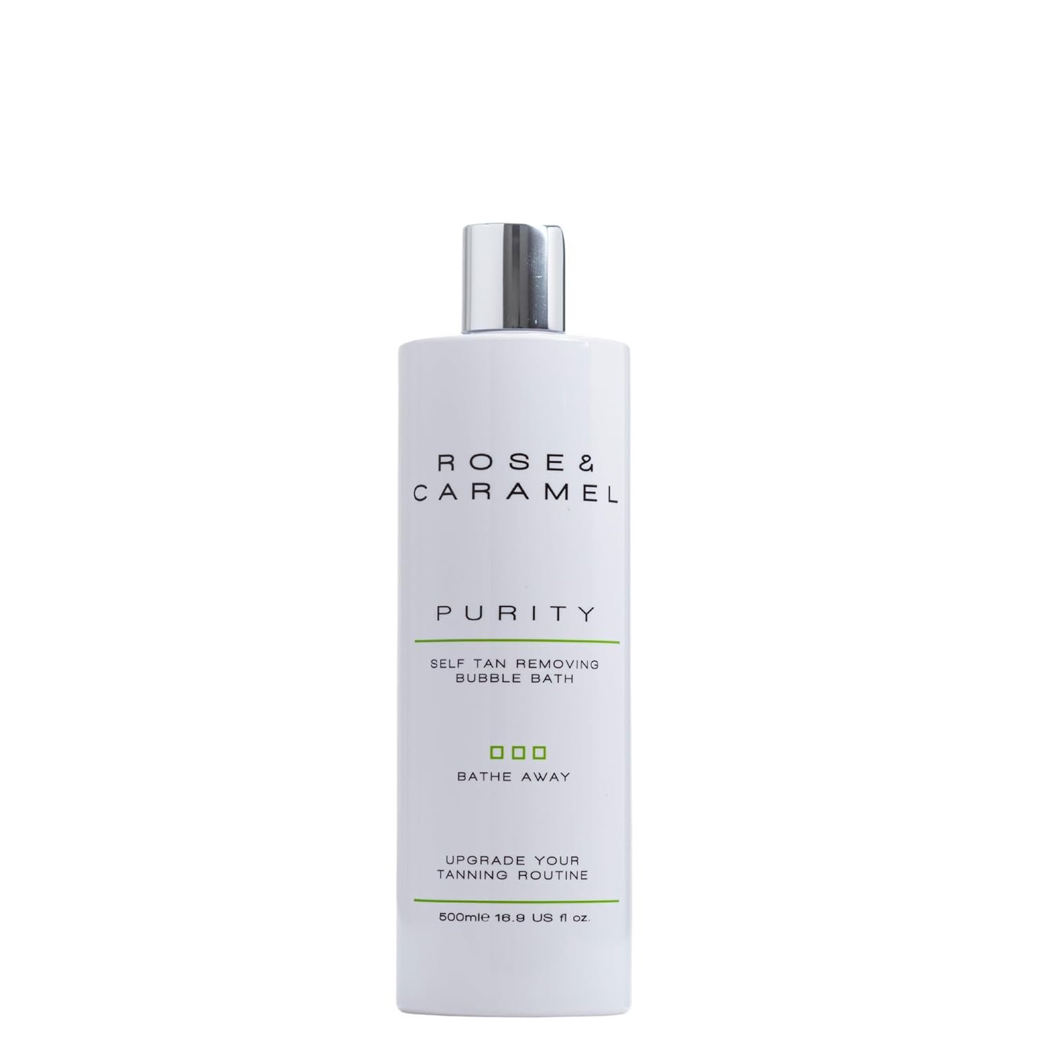 Rose & Caramel Purity Self Tan Removing Bubble Bath, Effective Self Tan Eraser, Removes Any Brand Of Fake Tan, 16.90 Fl Oz (500ml)