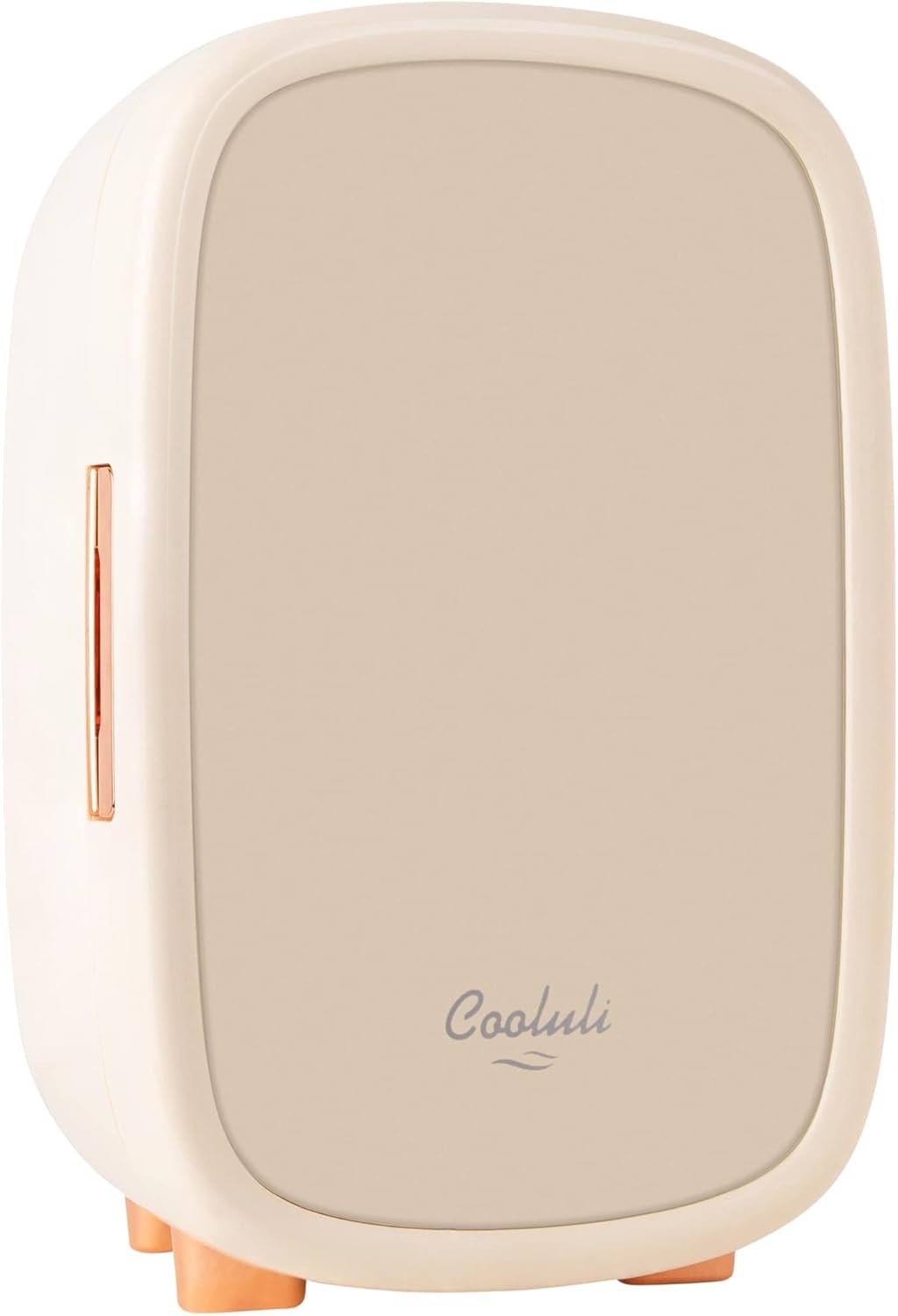 Cooluli Beauty 12L Skincare Fridge – for Makeup, Cosmetic & Facial Skin Care Products – for Women & Teen Girls – Pearl White Mini Fridge for Bedroom & Bathroom Vanity – Interior LED Lights