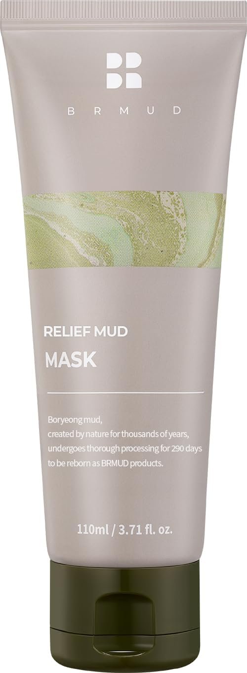 BRMUD Relief Mud Mask – Celeb’s Choice Face & Body Exfoliator Clay Mask – Hydrating & Moisturizing Excess Sebum & Deep Pore Cleanser with Centella Asiatica & Tea Tree – Korean Skin Care 3.71 fl oz