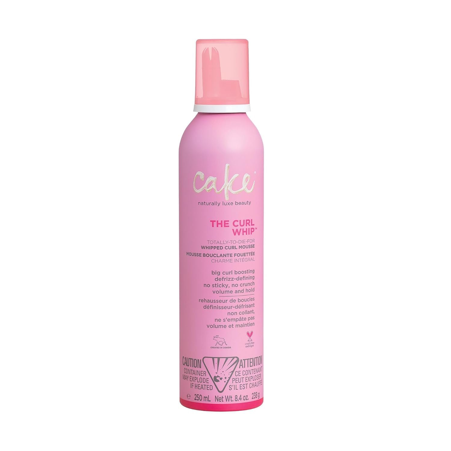 Cake Beauty Whipped Curl Defining & Volumizing Mousse – Aloe Vera Vitamin E for Flexible Hold – Vegan No Heat Curls Wavy Curly Hair Sulfate Cruelty Free Products For Women
