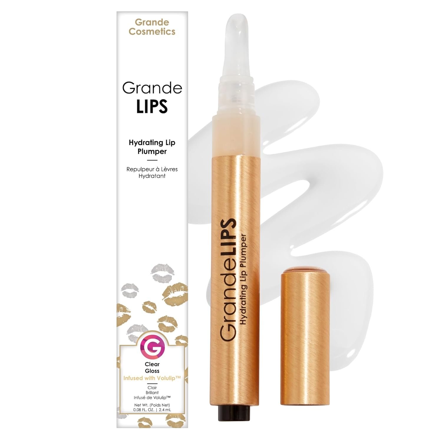 Grande Cosmetics GrandeLIPS Hydrating Lip Plumper – for Fuller-Looking, Hydrated Lips