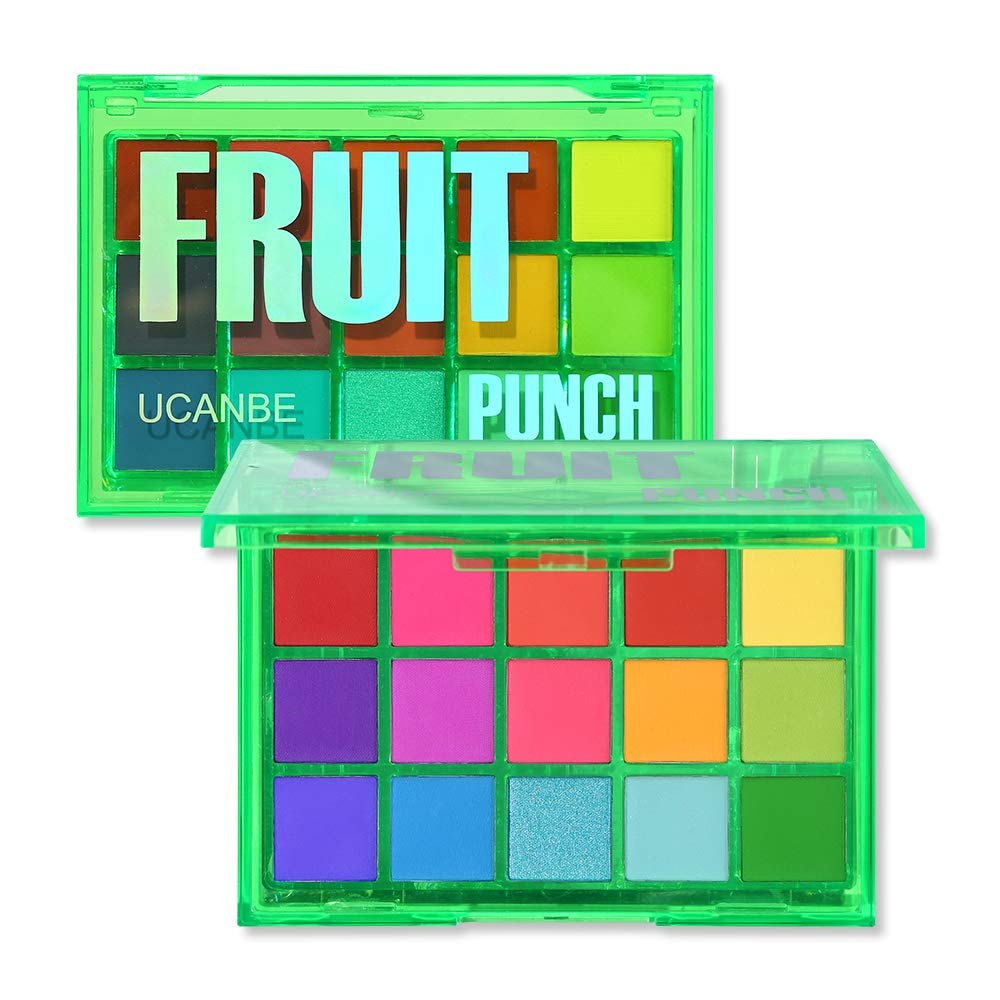 UCANBE Bright Colorful Neon Rainbow Makeup Eyeshadow Palette 15 Shades Green Purple Yellow Make Up Pallets Kit Vibrant Shimmer Matte Pigmented Blendable – Fruit Punch