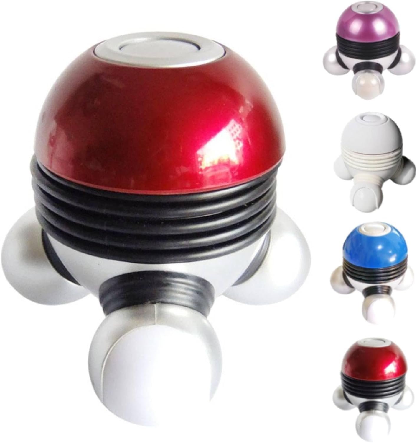Mini Handheld Massager, 2025 Powerful Massage Vibrations for Muscle Relief & Relaxation, Portable Vibrating Body Massager with LED Light for Hand Head Neck Back Legs Arms Pain Release (red)