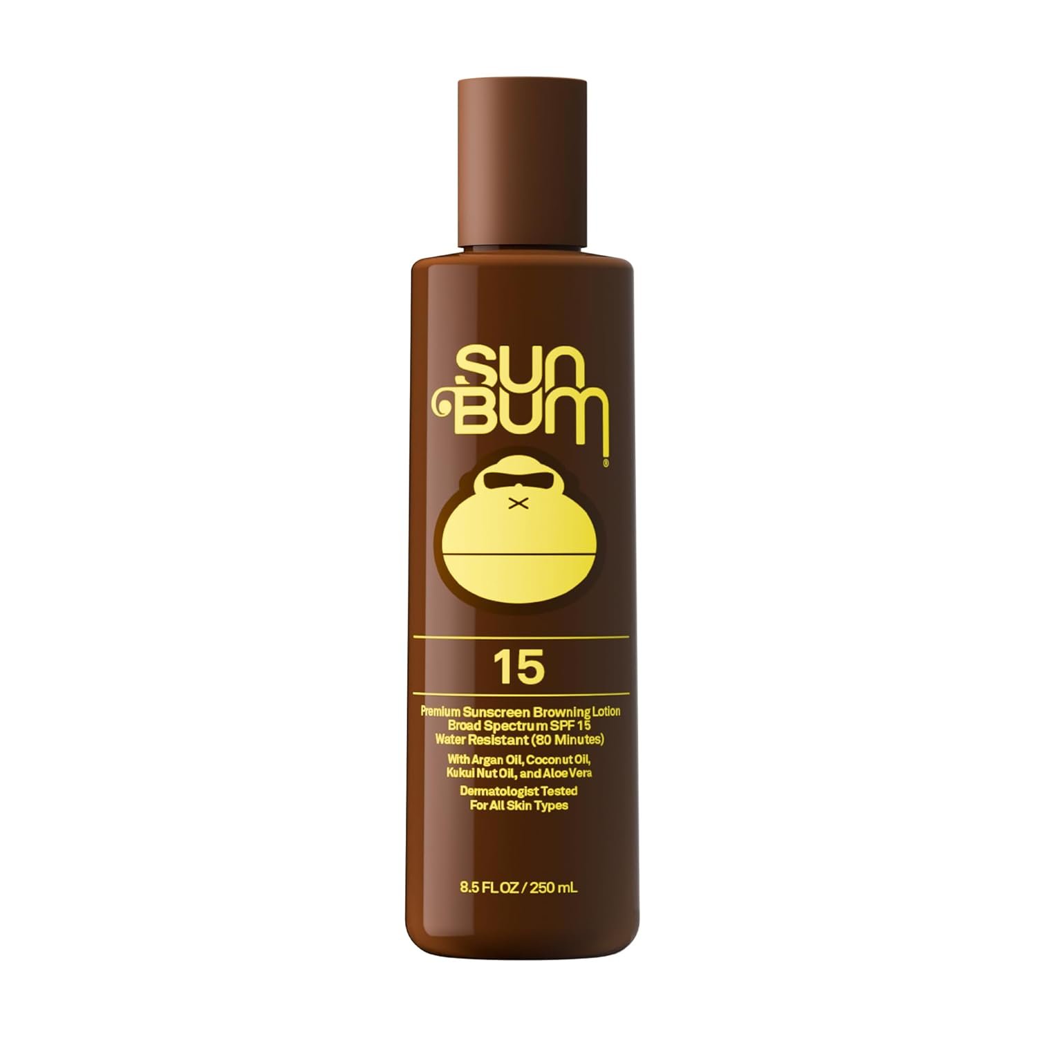 Sun Bum SPF 15 Browning Body Lotion – Water-Resistant Broad Spectrum Moisturizing Tanning Lotion with Vitamin E – Hawaii 104 Act Compliant (Made Without Octinoxate & Oxybenzone) – 8.5 Fl Oz