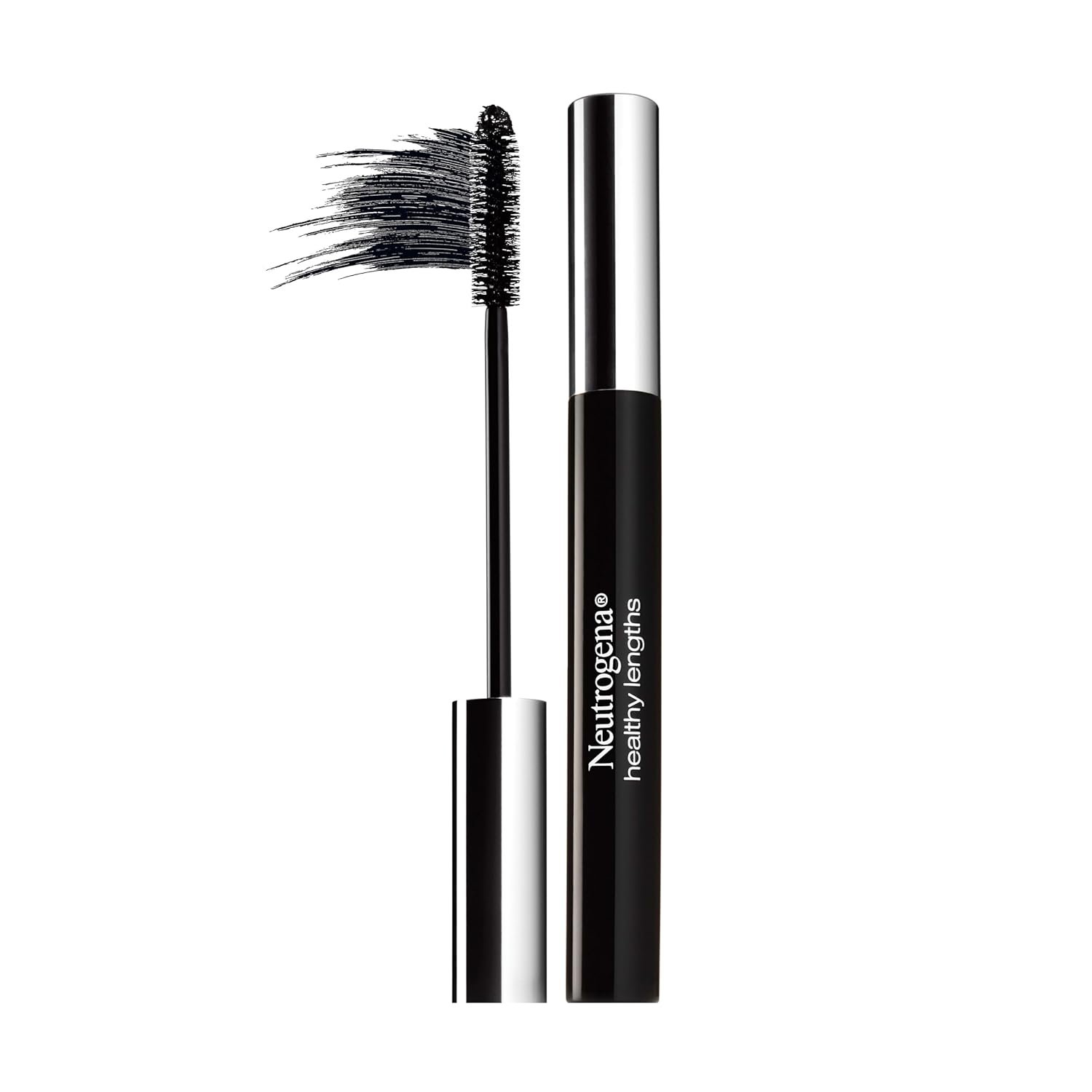 Neutrogena Healthy Lengths Mascara, Strengthens, Lengthens, and Helps Lashes Grow with Exclusive Antioxidant Vitamin E and Olive Oil Formula, No Clumping or Flaking, Black 02, .21 oz