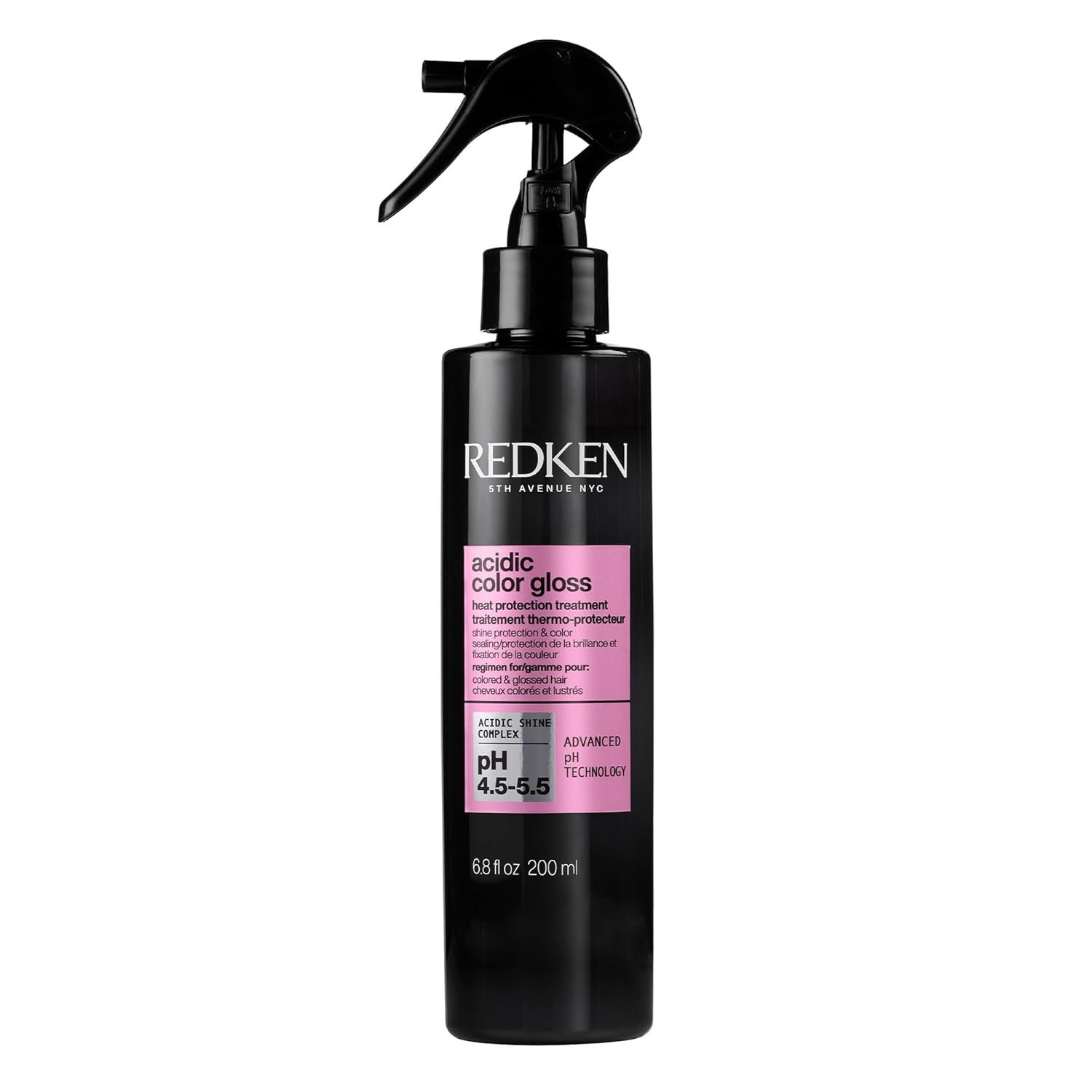 Redken Acidic Color Gloss Heat Protection Leave-In Treatment Spray For Color-Treated Hair – Conditions and Adds Shine, With Heat Protection