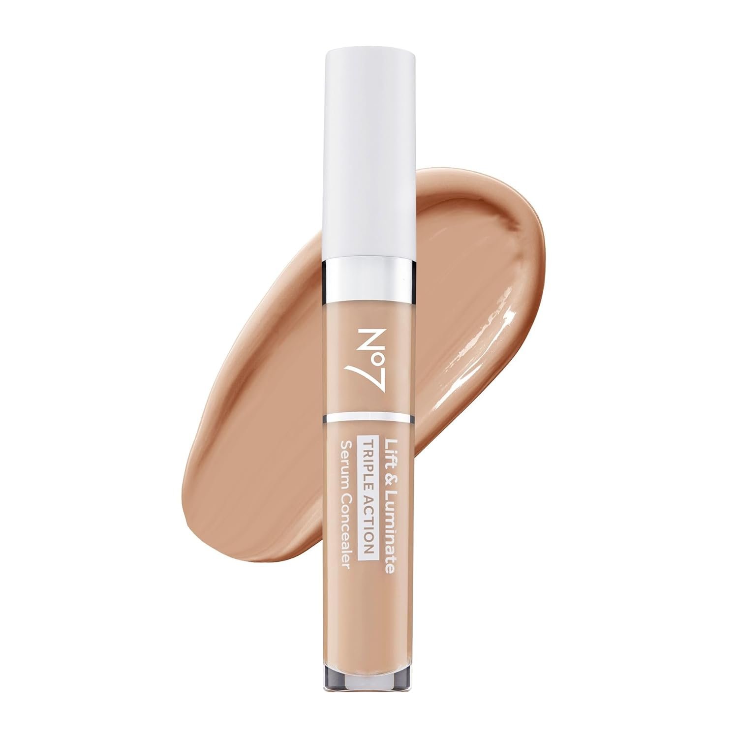 No7 Lift & Luminate Triple Action Serum Concealer – Light – Anti Aging Liquid Concealer Makeup for Blemishes & Dark Circles – Medium to Full Coverage Concealer for Face (8ml)
