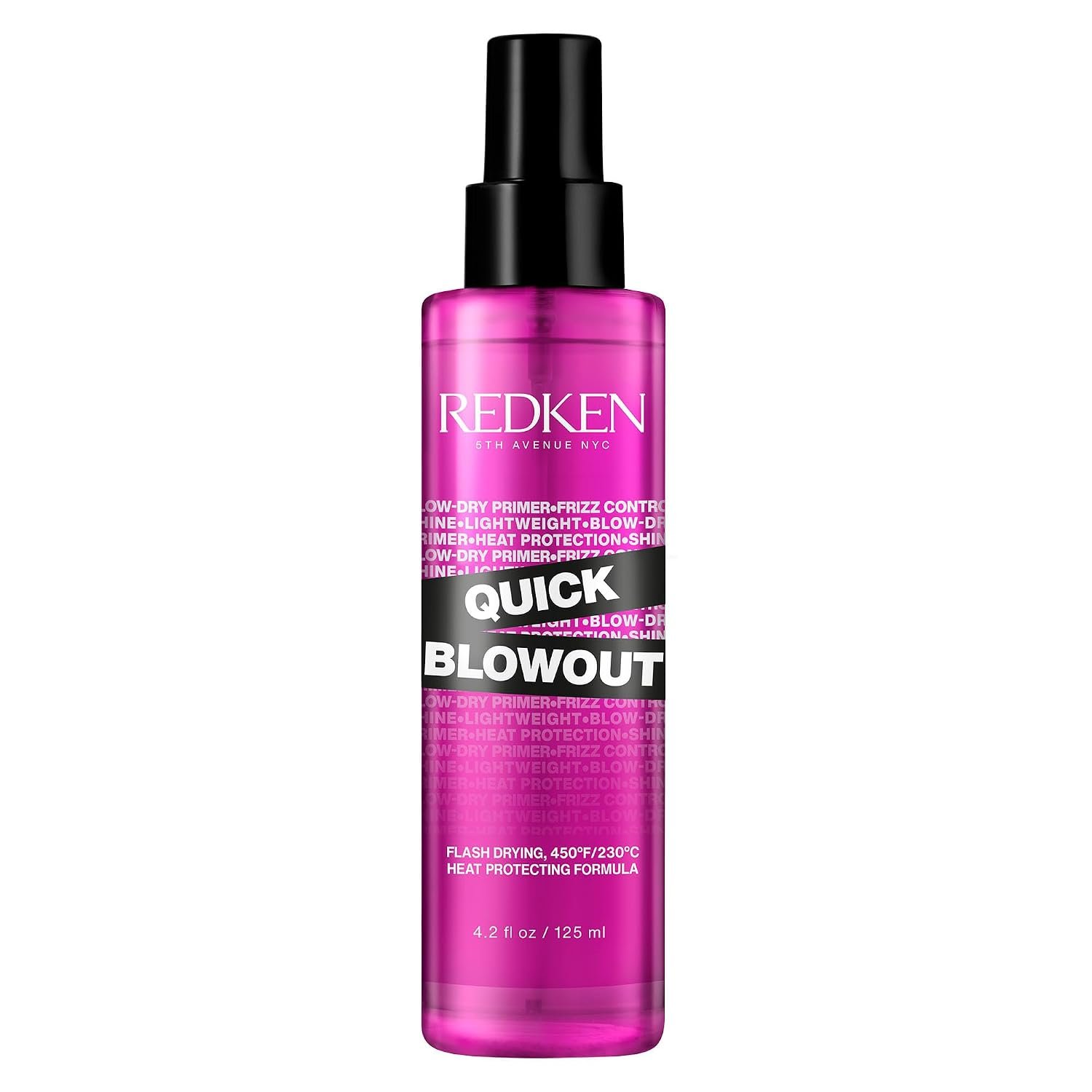 Redken Quick Blowout Heat Protectant Spray For All Hair Types – Smooths & Adds Shine, Lightweight Blowdry Styling Primer with Heat Protection