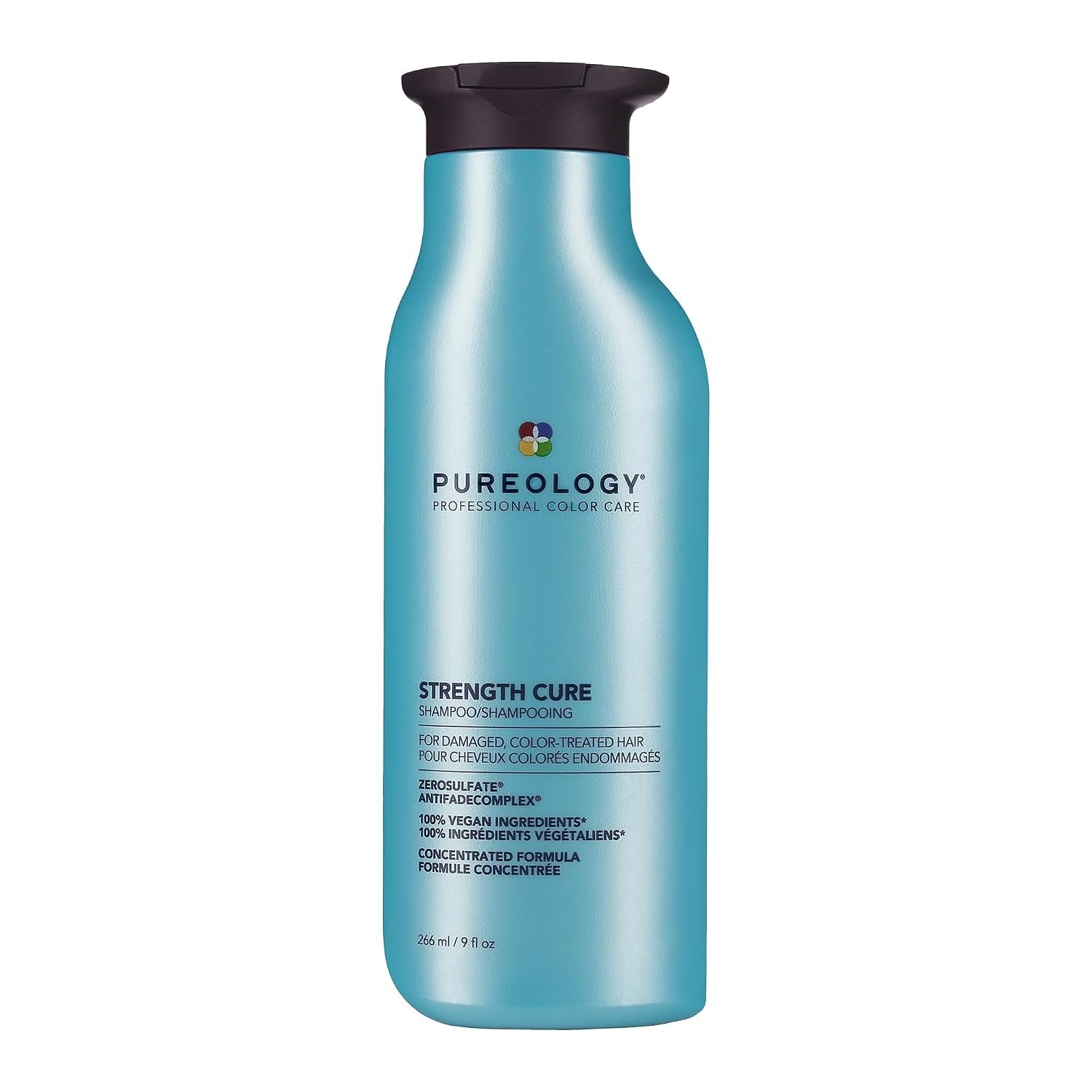 Pureology Strength Cure Shampoo – For Damaged or Color Treated Hair, Hair Repair, Reduces Damage & Seals Split Ends, Protects Color Vibrancy, Vegan & Sulfate Free