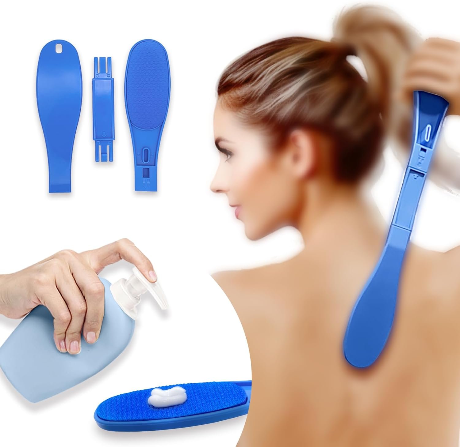 SFFTCYY&ZGTJ Lotion applicator for Back, Apply Lotion to the Back for Women, Men, Elderly Children,Handicap Accessories for Daily Living,Sunscreen,Back self Tanner,Cream,Foldable, Travel Sized