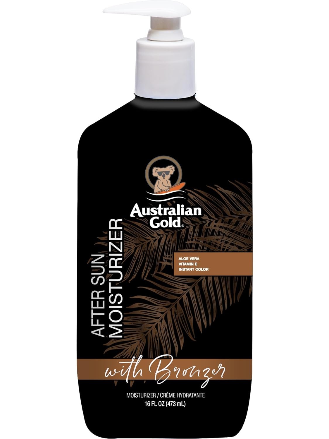 Australian Gold After Sun Moisturizer with Bronzer, 16 oz, Aloe, Vitamin E & Tea Tree Oil Infused, Lightweight Skin Conditioner for Post-Sun Care, Cocoa Dreams Scent