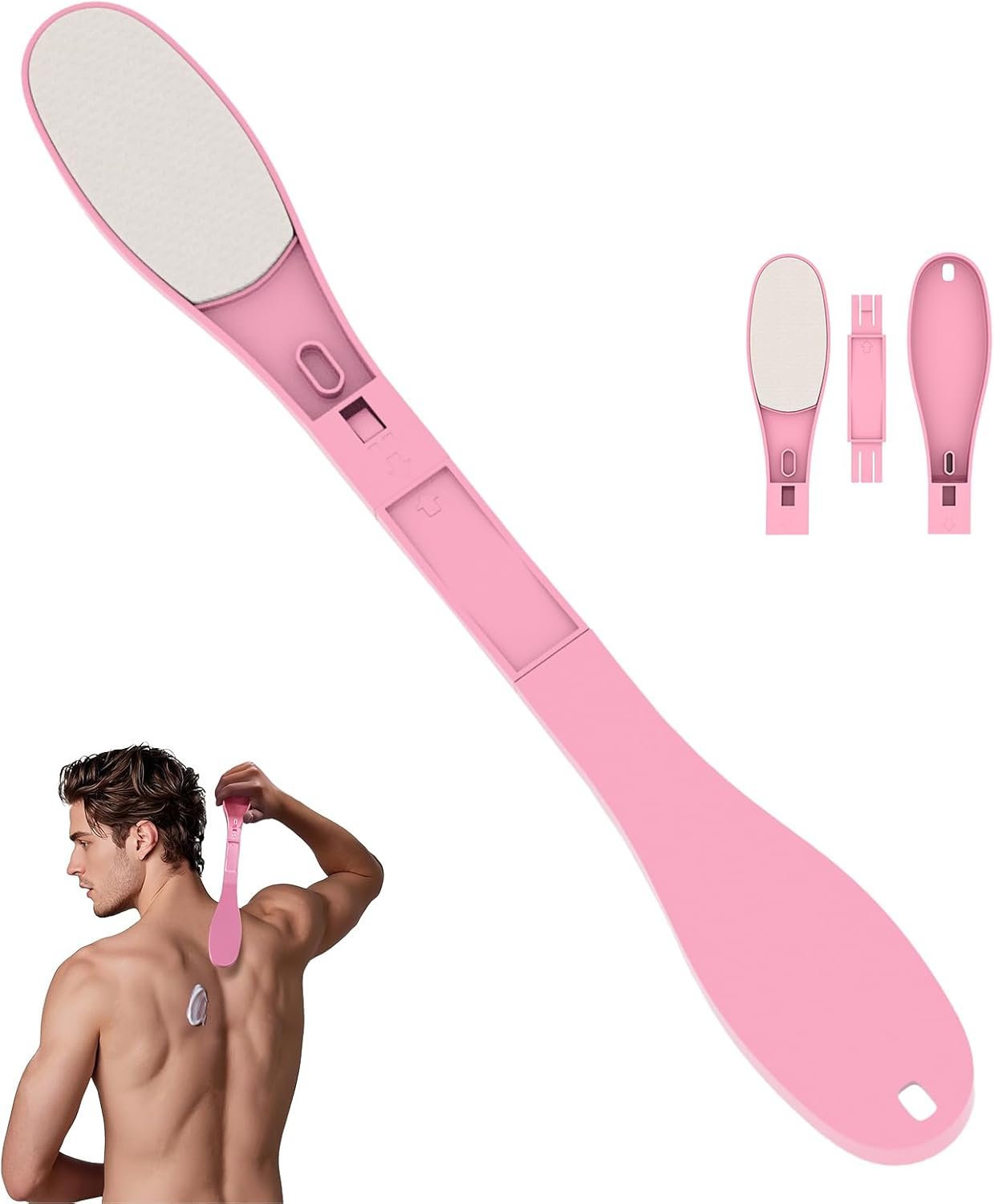 SFFTCYY&ZGTJ Foldable Lotion Applicator for Back, Portable Sunscreen & Tanning Applicator, Back Scratcher. Easily Apply Moisturizer, Cream & Ointment for Seniors and Women.