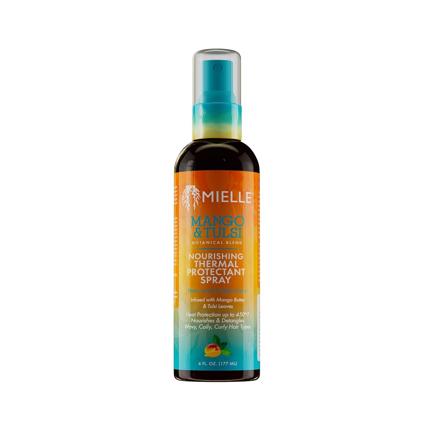Mielle Organics Nourishing Thermal Heat Protectant Spray – Heat Protection Spray for Hair to Detangle, Nourish & Protect – Shields Hair from Blow Outs & Styling Tools (6 Fl Oz)
