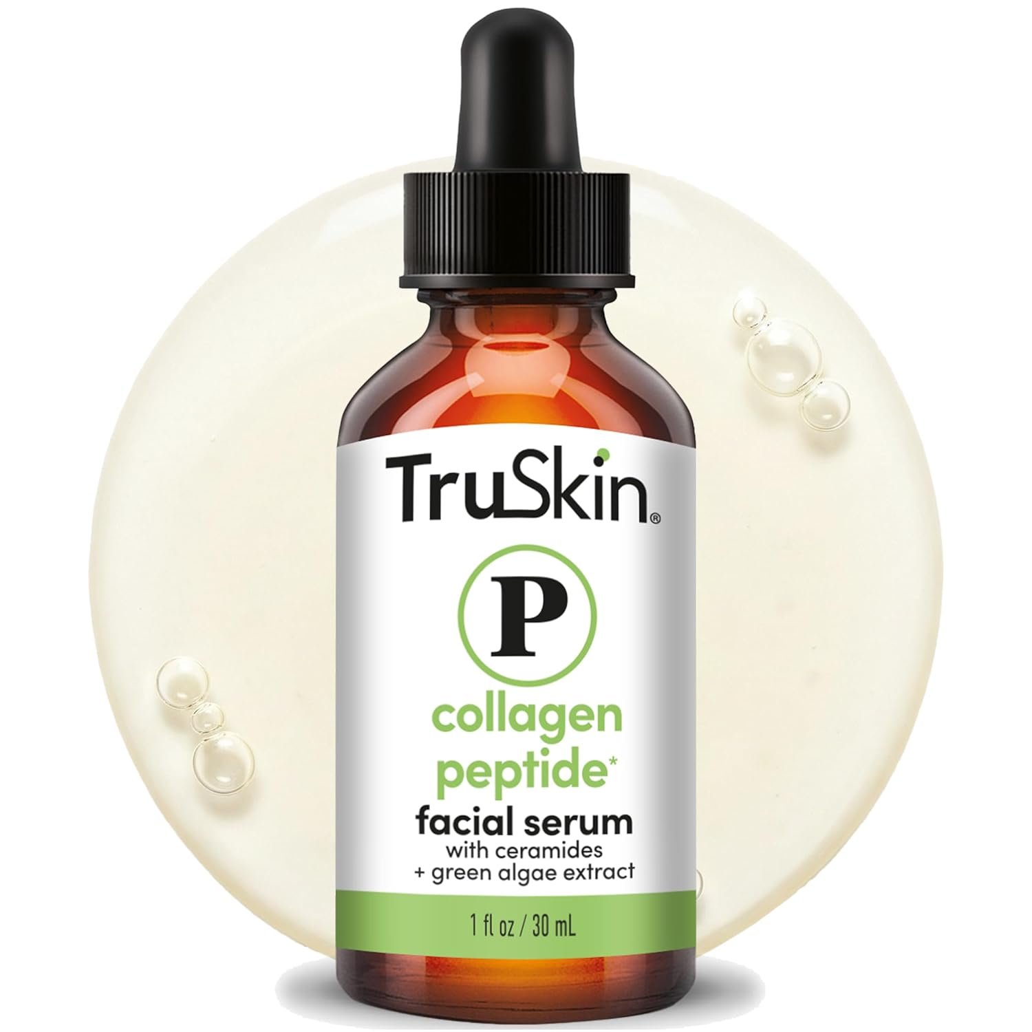 TruSkin Peptide Serum for Face – Pro Collagen Multi-Peptide Anti-Aging Serum with Tripeptide-29 & Ceramides – Supports Skin’s Natural Collagen & Barrier for Firmer-Looking Skin, 1 fl oz