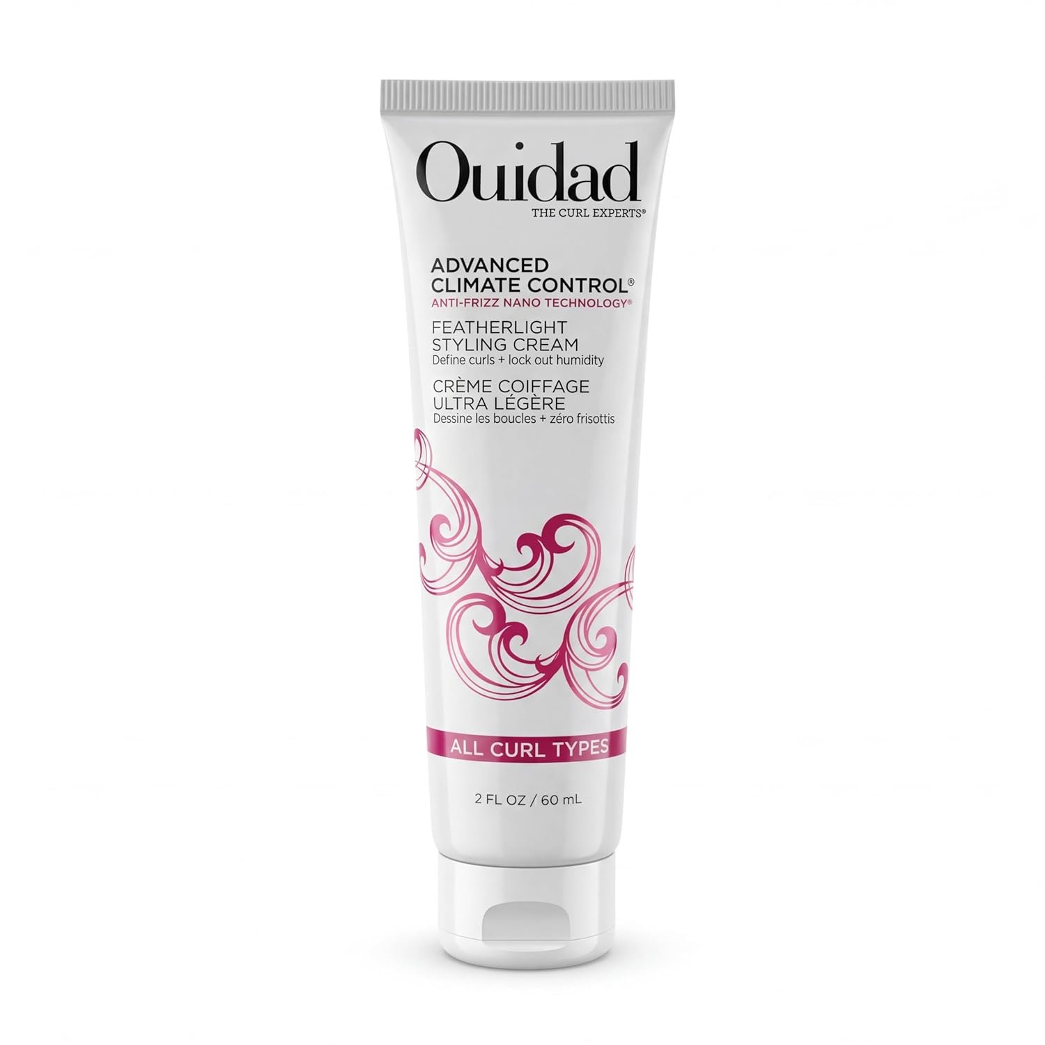 Ouidad Advanced Climate Control Styling Cream for Curly Hair – Featherlight Curl Cream for Hydrated, Shiny & Frizz-Free Definition, Flexible, Soft Hold For All Curl Types, Sulfate-Free
