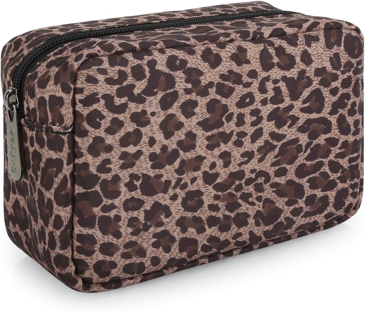 E-Tree Leopard Print Makeup Bag for Women – Zipper Cosmetic Pouch, Travel Toiletry Organizer, Skincare & Brush Case for Purse, Gym & Travel Accessories