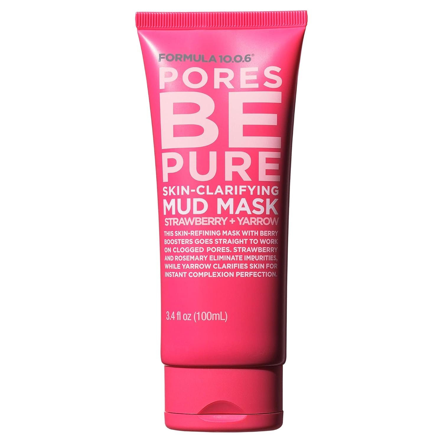 FORMULA 10.0.6 Pores Be Pure Skin-Clarifying Mud Mask for Pore Minimizing 3.4 fl oz (100ml)