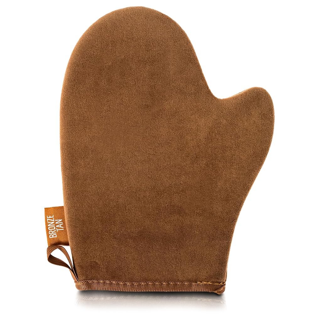Self Tanning Mitt Applicator With Thumb – Ultra Soft Self Tanner Mitt for Applying Tanning Mousse or Lotion – Machine Washable & Reusable Sunless Tanning Glove for Streak-Free Tan