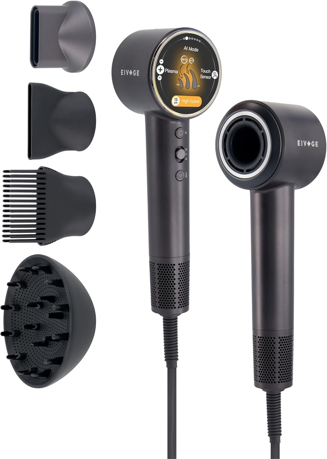Blow Dryer Diffuser Hair Dryers for Women, AI Technology Hair Diffuser for Curly Hair, Diffuser Hair Dryer Hair Blow Dryer, Ionic Hair Dryer, 7 Mode with 4 Attachments