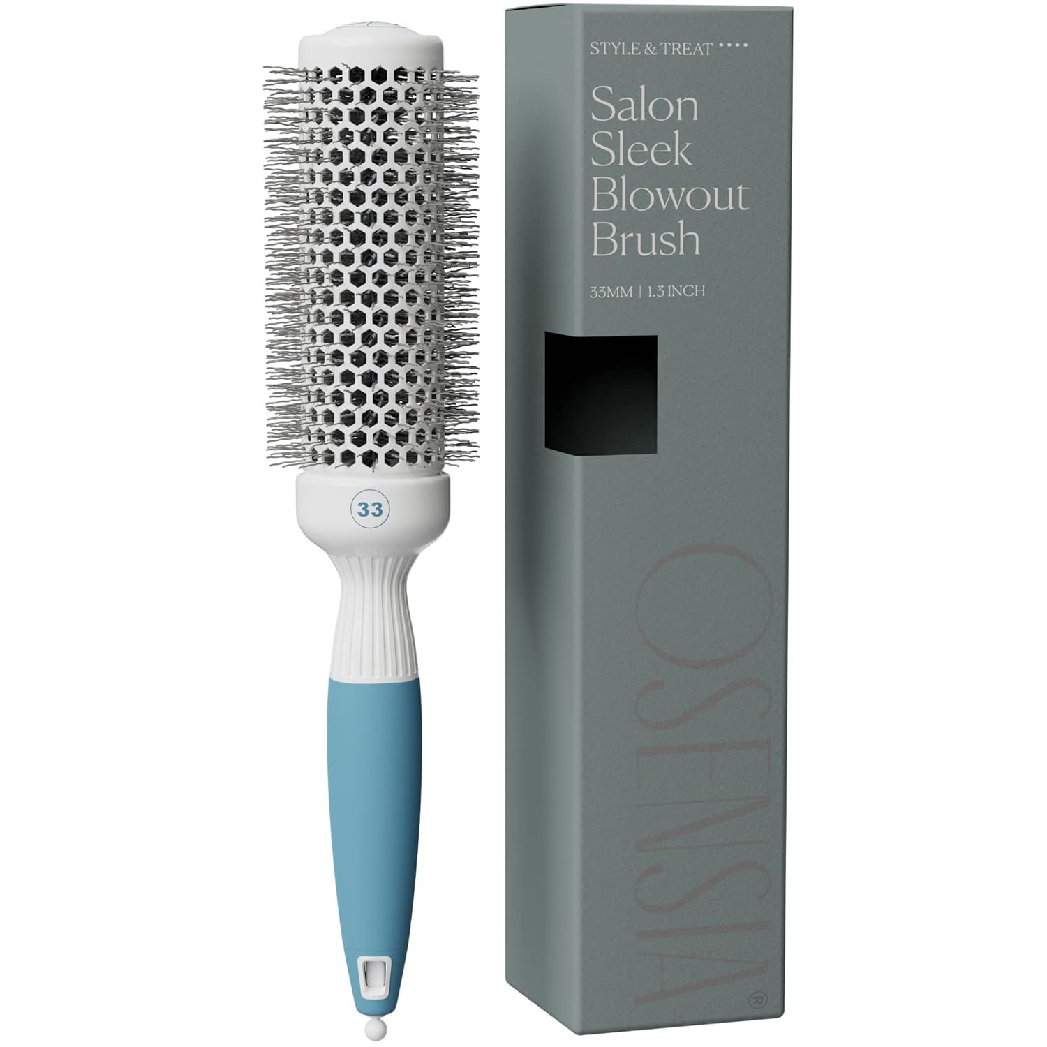 Professional Round Brush for Blow Drying – Small Ceramic Ionic Thermal Barrel Brush for Sleek, Precise Heat Styling and Salon Blowout – Lightweight Round Hair Brush (Barrel 1.3 inch, Bristle 2 Inch)