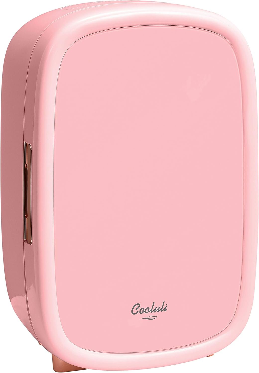 Cooluli Beauty 12L Makeup Fridge – Pink Mini Fridge for Skin Care Accessories, Cosmetics and Facial Masks Storage – Interior LED Lights – for Women & Teen Girls Room
