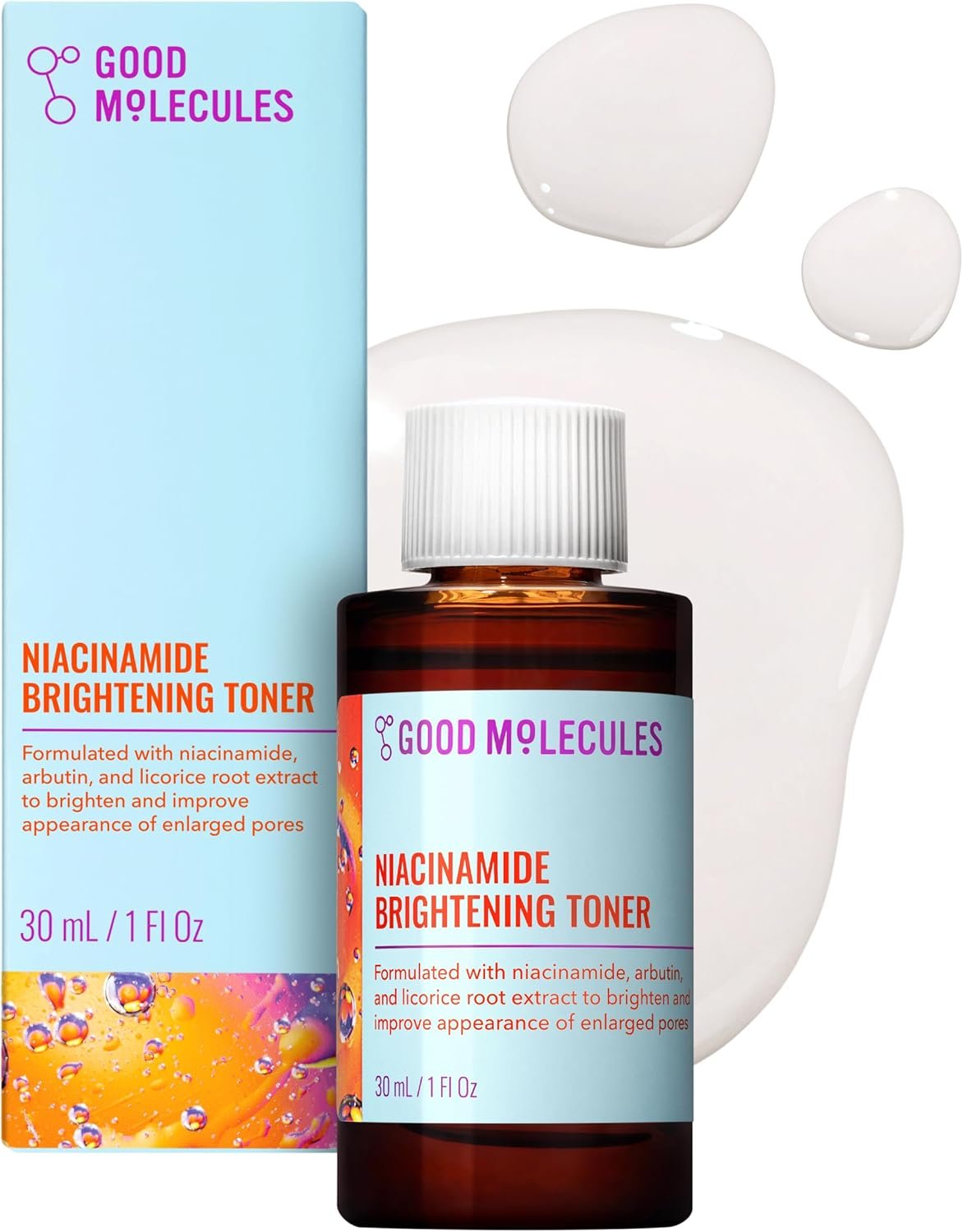 Good Molecules Niacinamide Brightening Toner – Toner for Face with Niacinamide and Arbutin for Skin Tone Balancing – Minimizes the Look of Pores, Skin Care for Face