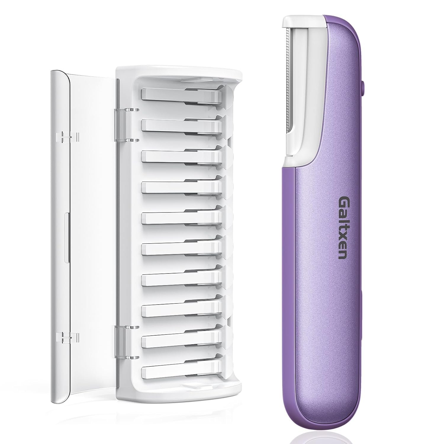 Dermaplaning Tool for Women – Facial Exfoliation & Peach Fuzz Hair Removal with Rechargeable Sonic Edge Technology, 10 Refill Blades