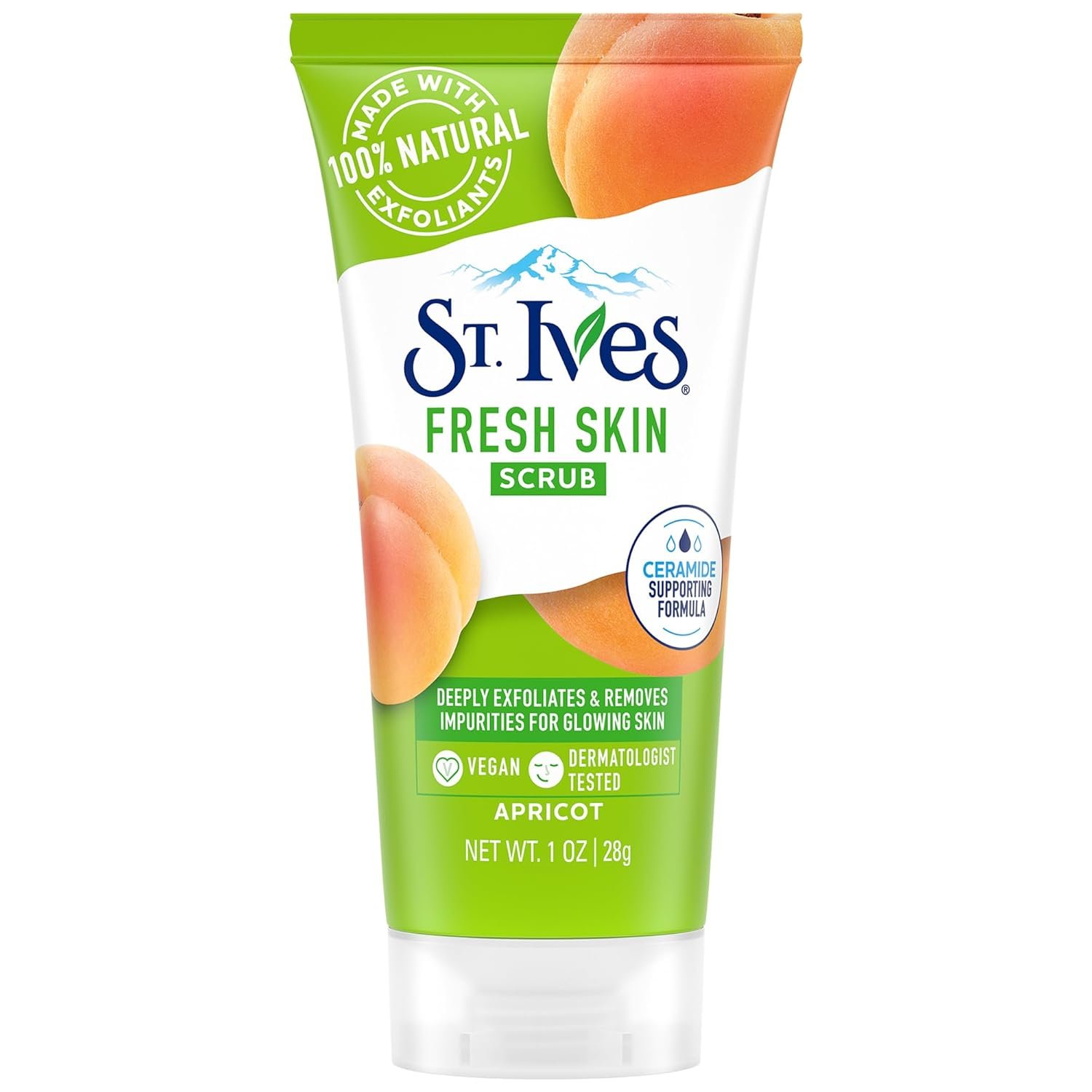 St. Ives Apricot Scrub Exfoliant, Travel-Size – Fresh Skin Exfoliating Apricot Facial Scrub, 1 Oz