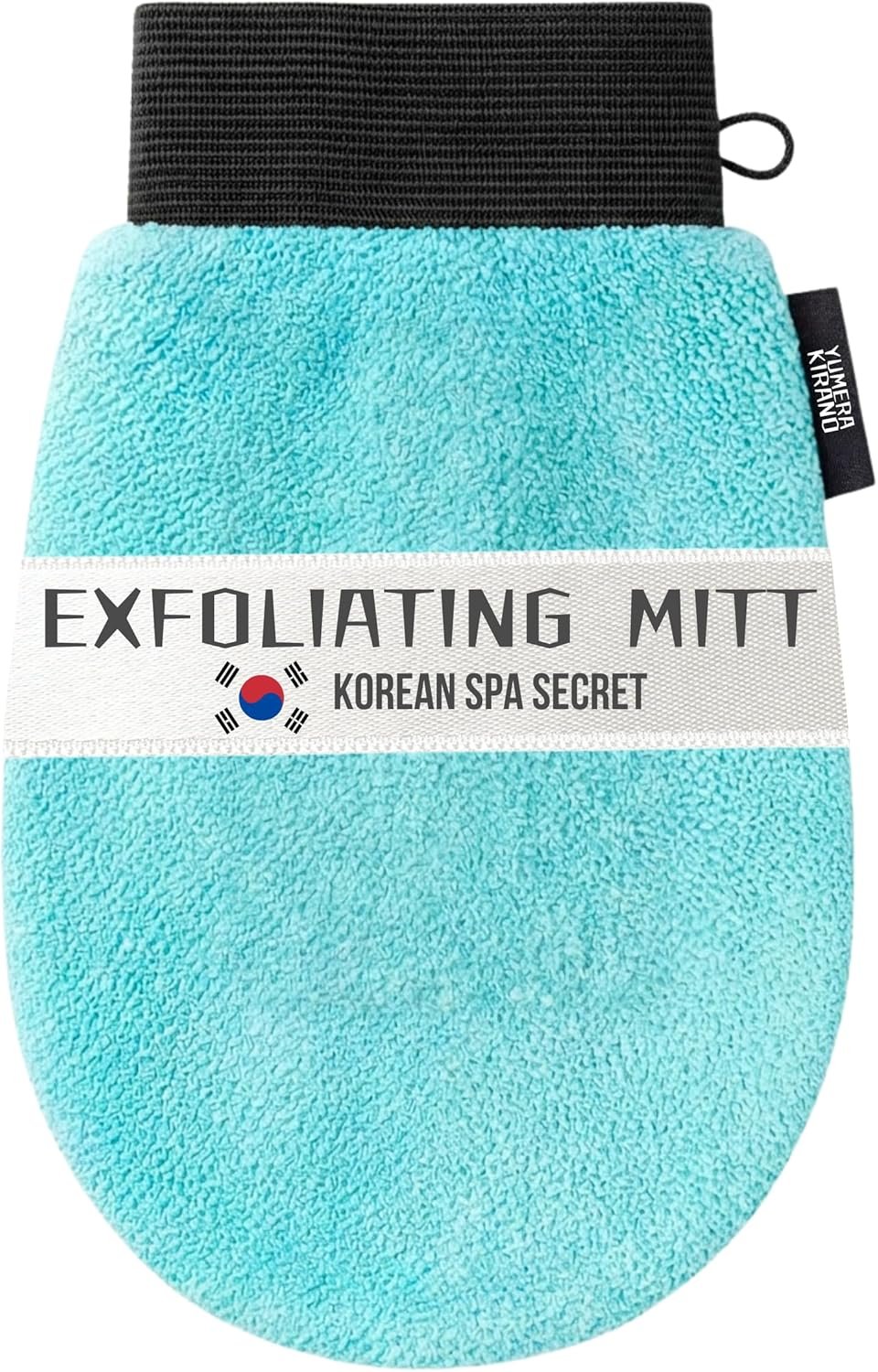 Korean Exfoliating Glove for Shower – Deep Body Scrubber & Face Exfoliator – Shower Gloves – Tan Remover Washcloth, Smooth Skin & Body Exfoliating Mitt – Loofah Wash Cloth Alternative (Pack of 1)